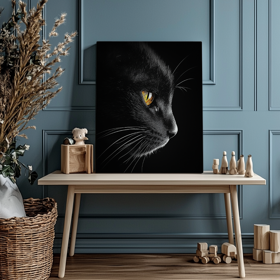 Mysterious Cat canvas painting