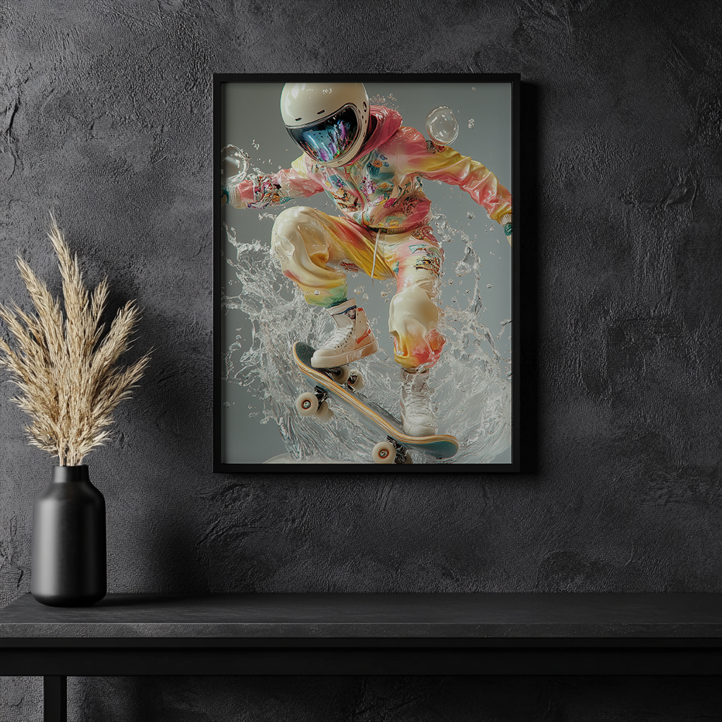 Astral Skateboarding canvas painting