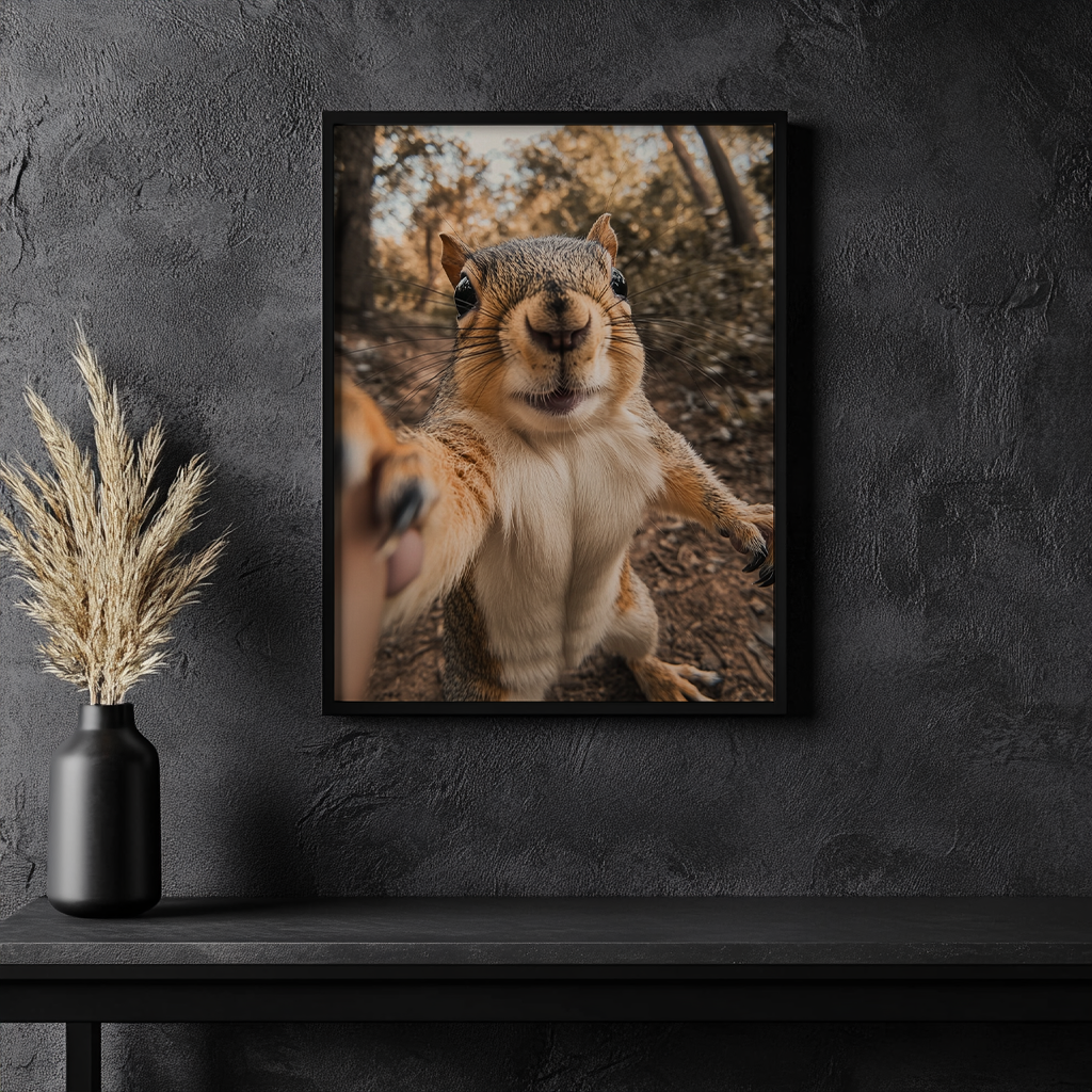 Squirrel Selfie canvas painting