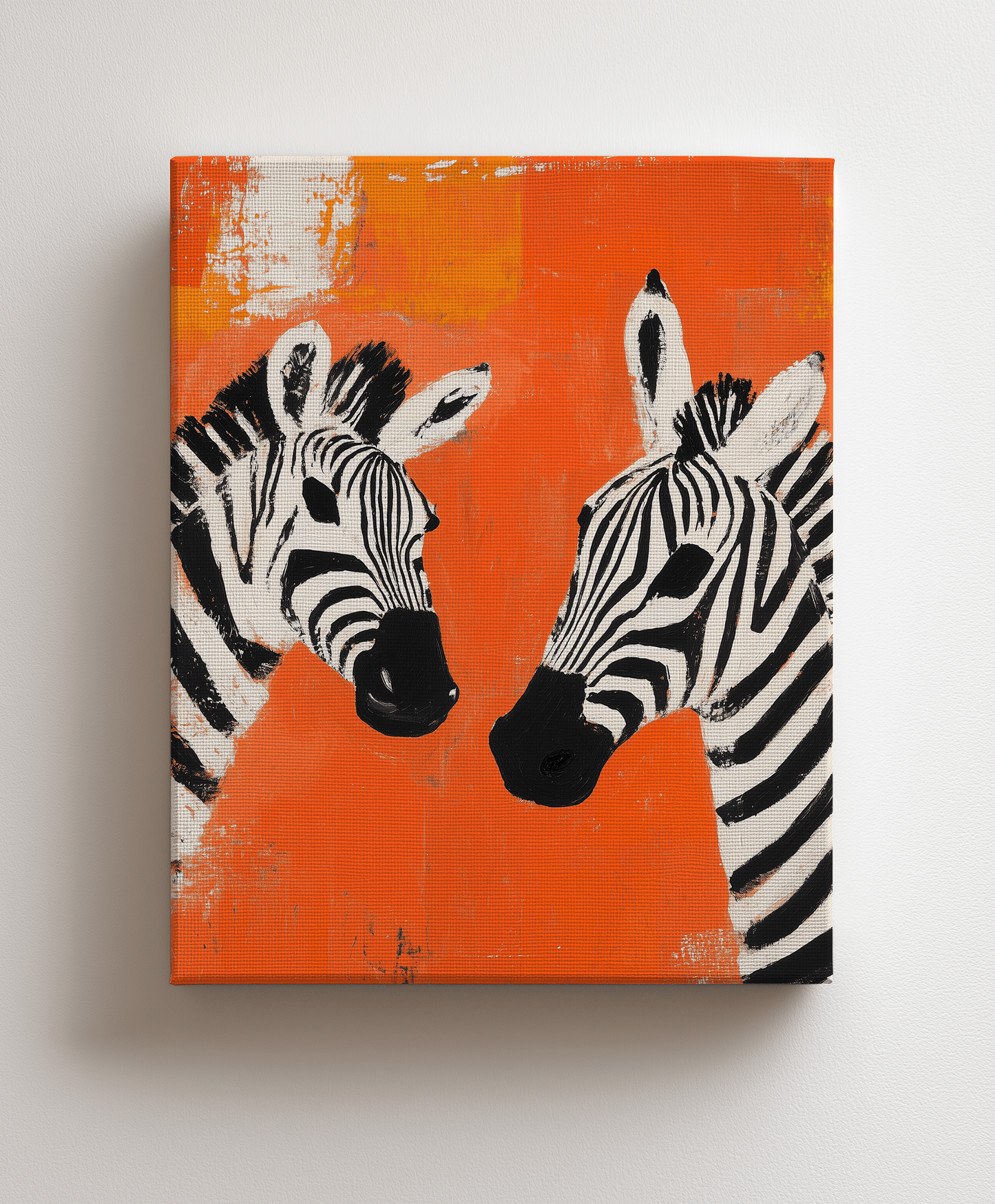 Canvas painting African Zebras